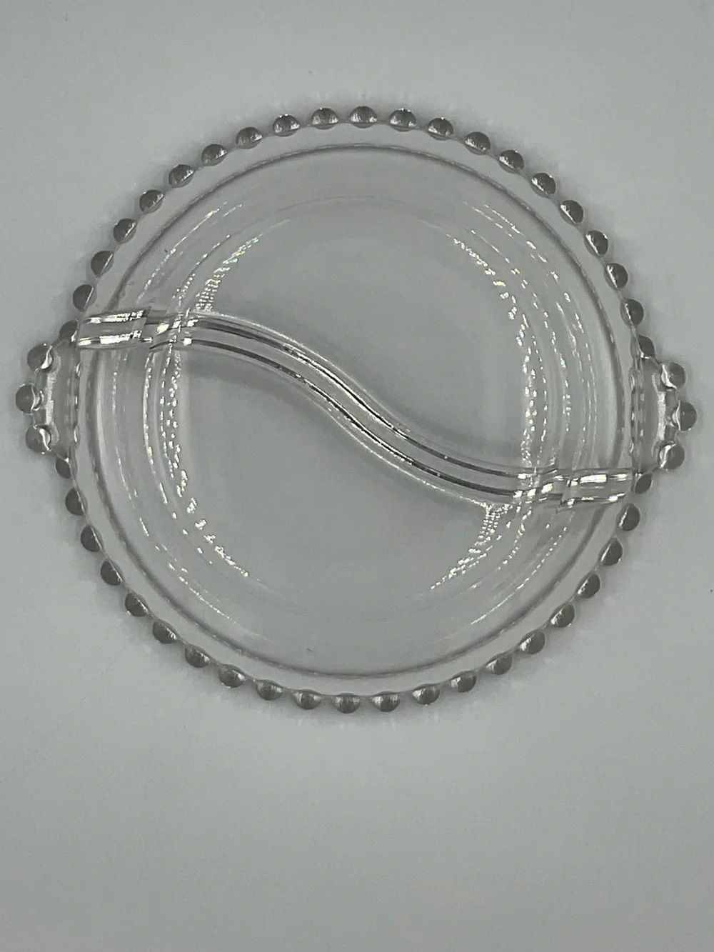 Vintage Imperial Glass Candlewick Divided Relish Dish